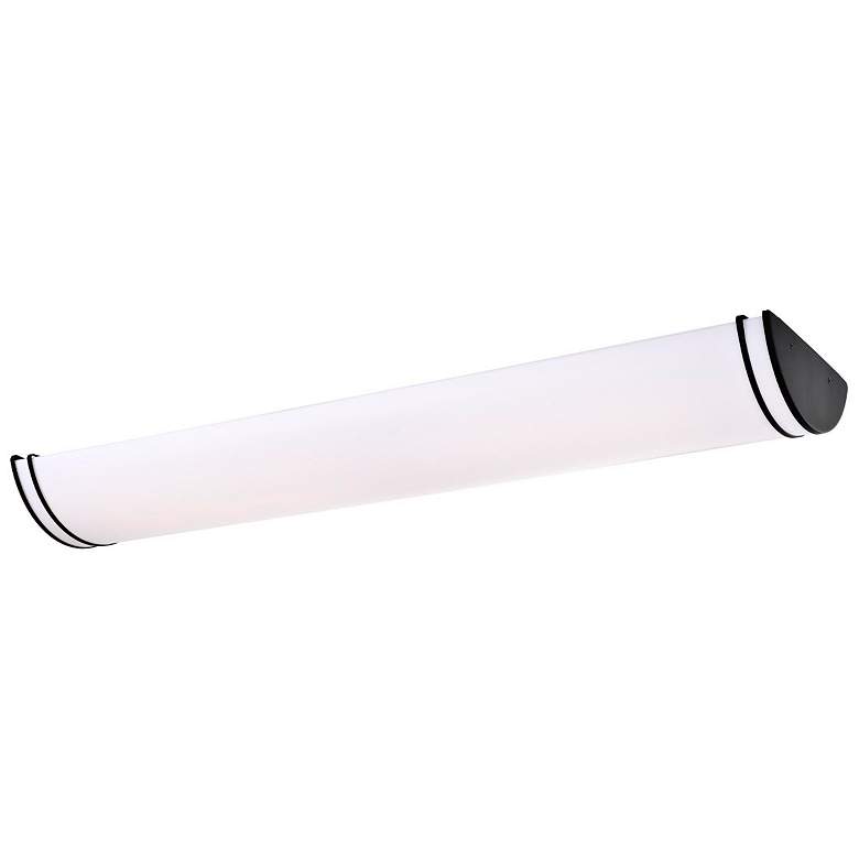 Image 3 Nuvo Glamour 50" Wide Black LED Linear Flush Mount Ceiling Light more views