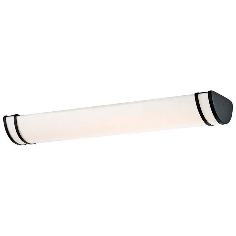 Image 5 Nuvo Glamour 50" Wide Black LED Linear Flush Mount Ceiling Light more views