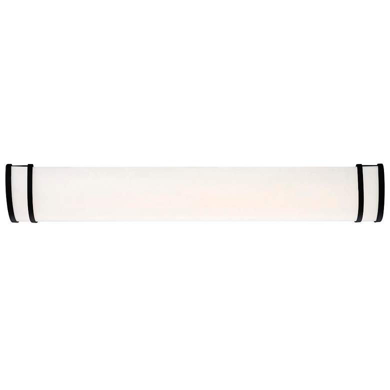 Image 6 Nuvo Glamour 50" Wide Black LED Linear Flush Mount Ceiling Light more views