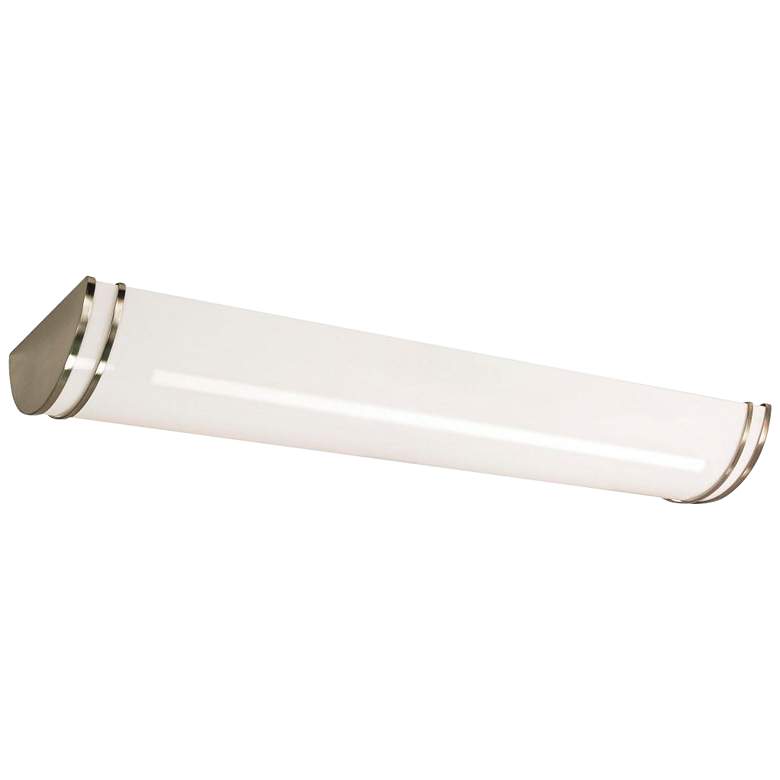 Image 1 Nuvo Glamour 50" Wide Nickel LED Linear Flush Mount Ceiling Light