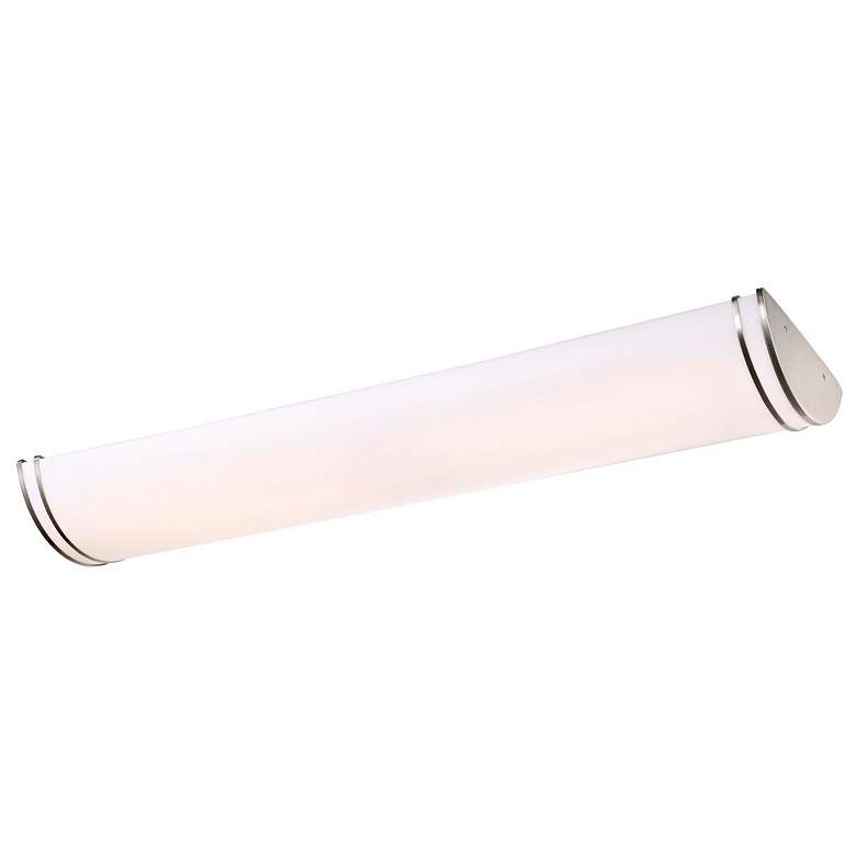 Image 3 Nuvo Glamour 50" Wide Nickel LED Linear Flush Mount Ceiling Light more views
