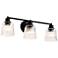Nuvo Grayson 24" Wide Matte Black 3 Light Vanity