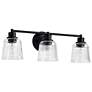 3_Nuvo Grayson 24" Wide Matte Black 3 Light Vanity more views