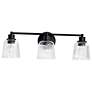 7_Nuvo Grayson 24" Wide Matte Black 3 Light Vanity more views