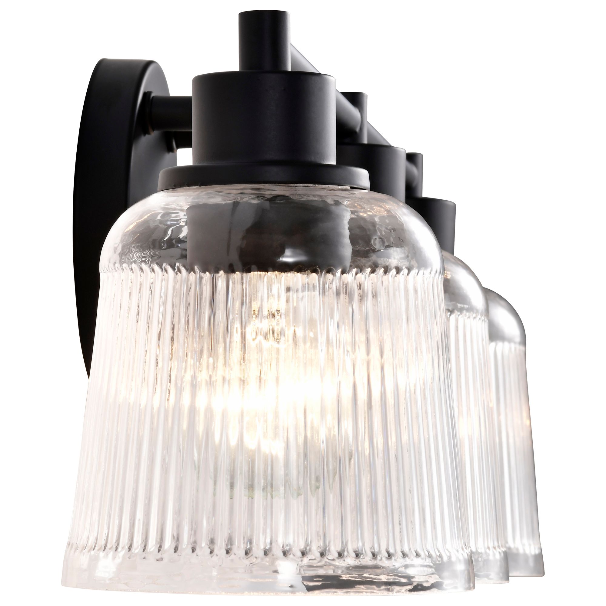 Nuvo Grayson 24" Wide Matte Black 3 Light Vanity