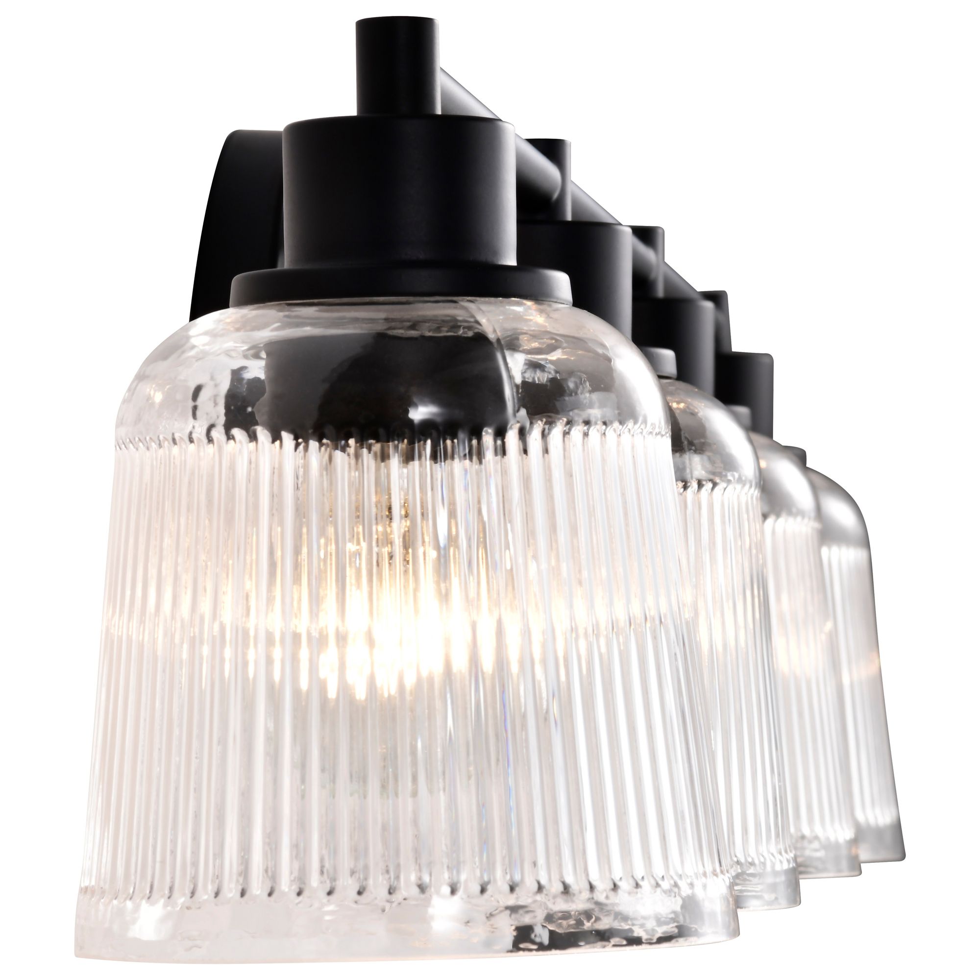 Nuvo Grayson 33 1/2" Wide Matte Black 4 Light Vanity