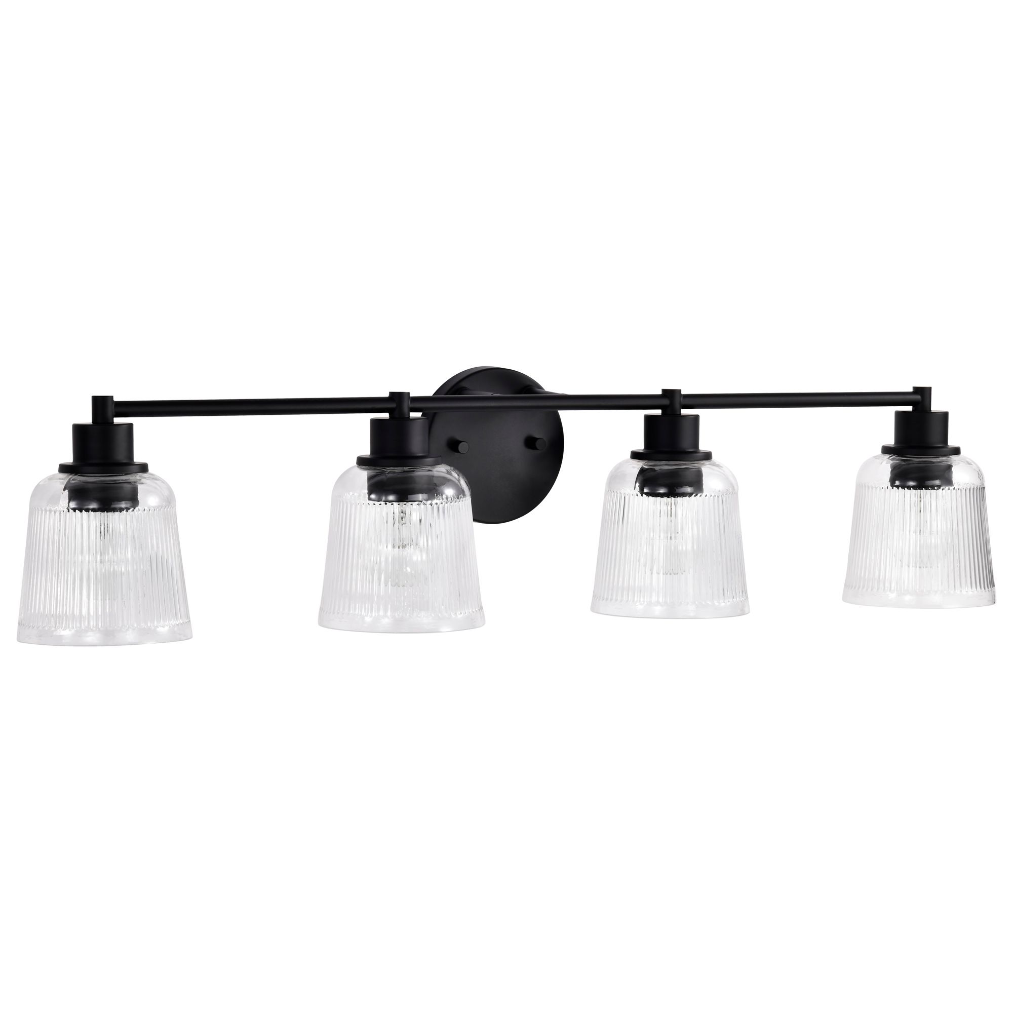 Image 3 Nuvo Grayson 33 1/2" Wide Matte Black 4 Light Vanity more views