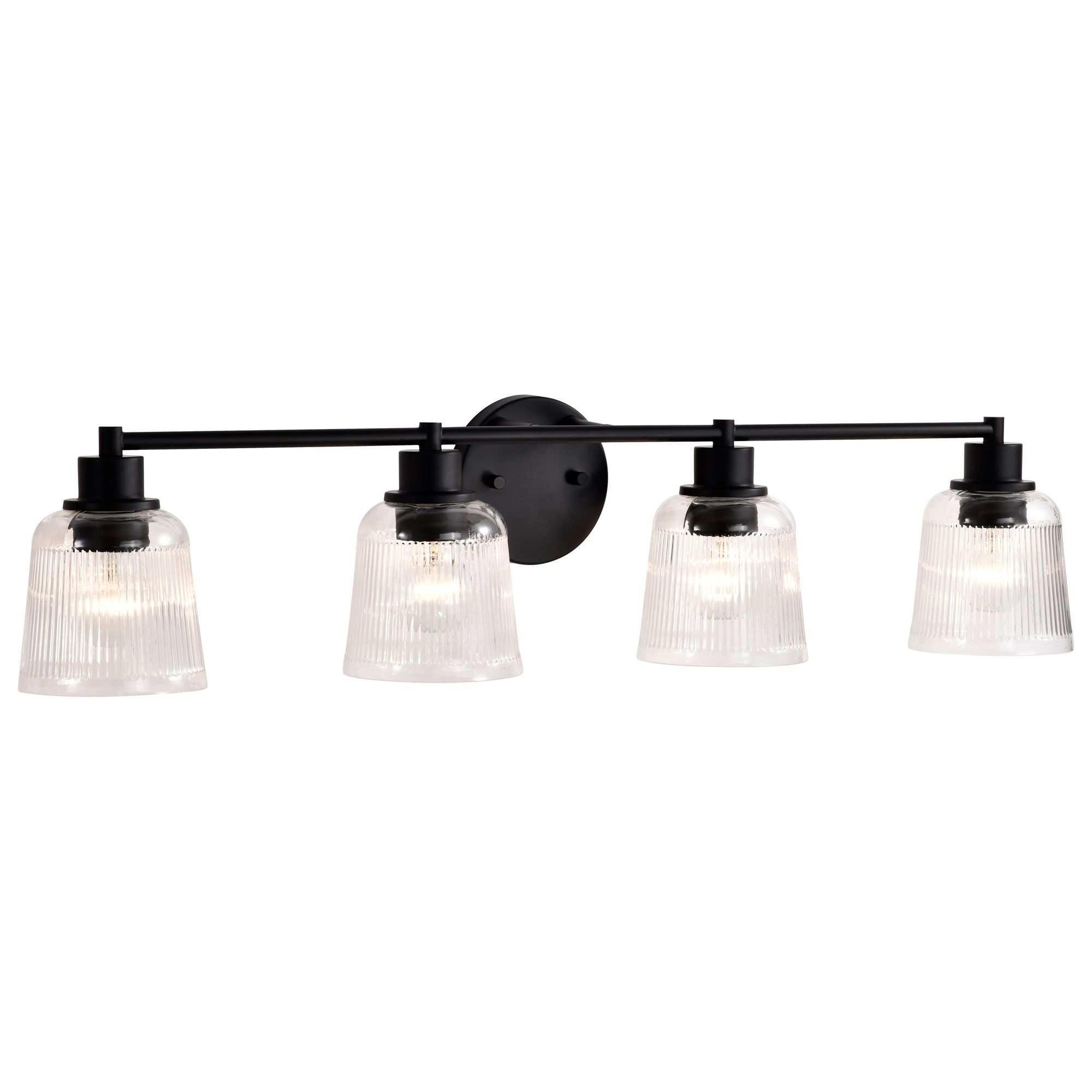Image 5 Nuvo Grayson 33 1/2" Wide Matte Black 4 Light Vanity more views