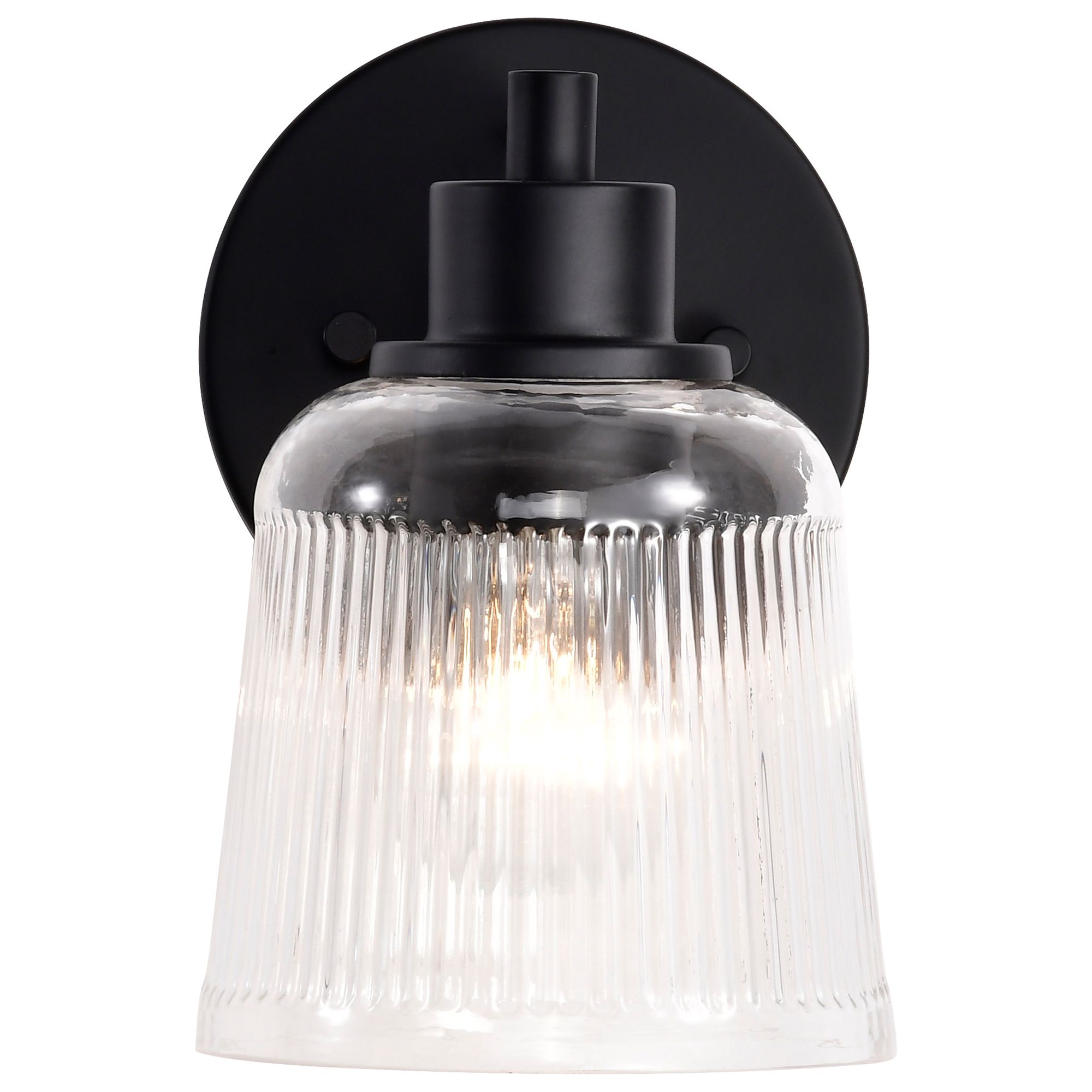 Nuvo Grayson 7 1/4" High Matte Black 1 Light Vanity