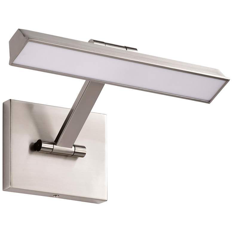 Image 1 Nuvo Hazel 12" Brushed Nickel LED Picture Light - 3 CCT Selectable