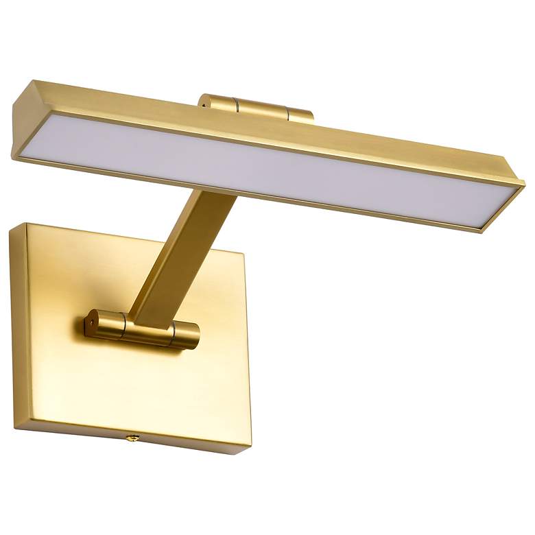 Image 2 Nuvo Hazel 12" Vintage Brass LED Picture Light - 3 CCT Selectable more views