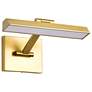 3_Nuvo Hazel 12" Vintage Brass LED Picture Light - 3 CCT Selectable more views