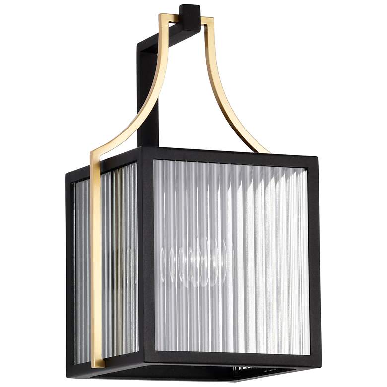 Image 1 Nuvo Holden 14 1/2" High Gold and Black Medium Outdoor Lantern