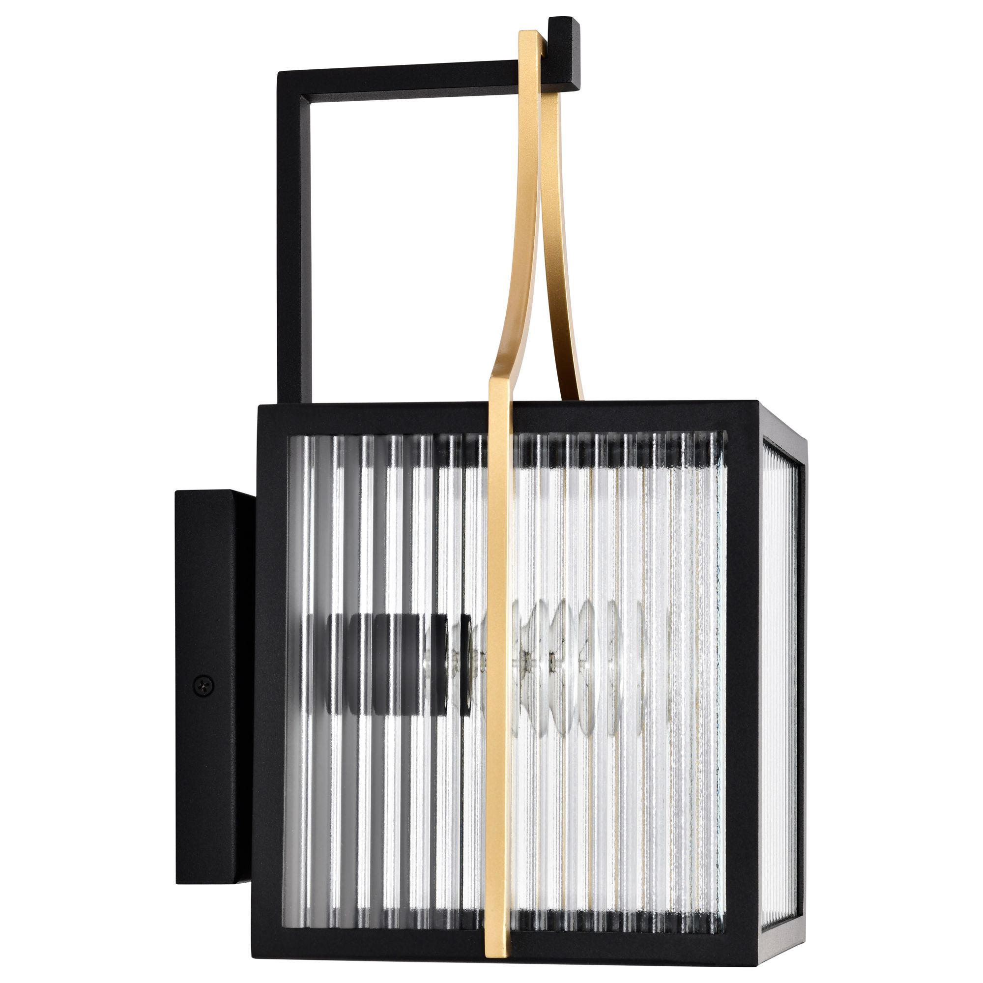 Nuvo Holden 14 1/2" High Gold and Black Medium Outdoor Lantern
