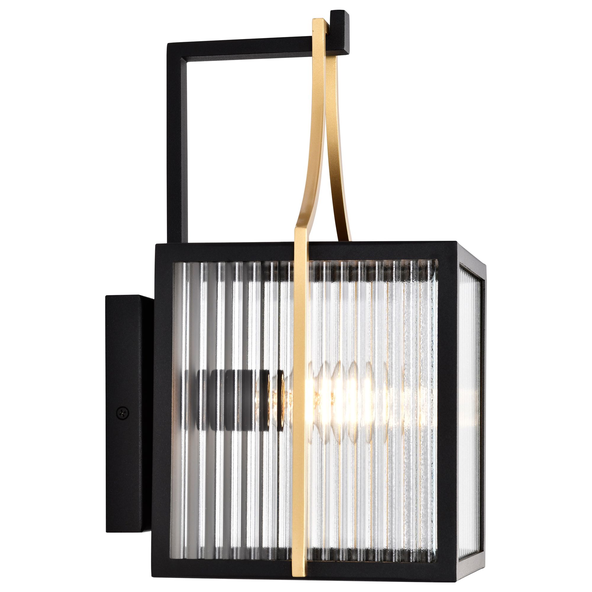 Nuvo Holden 14 1/2" High Gold and Black Medium Outdoor Lantern