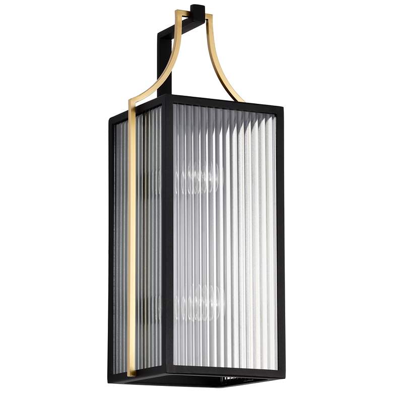Image 1 Nuvo Holden 21 3/4" High Gold and Black Large Outdoor Lantern