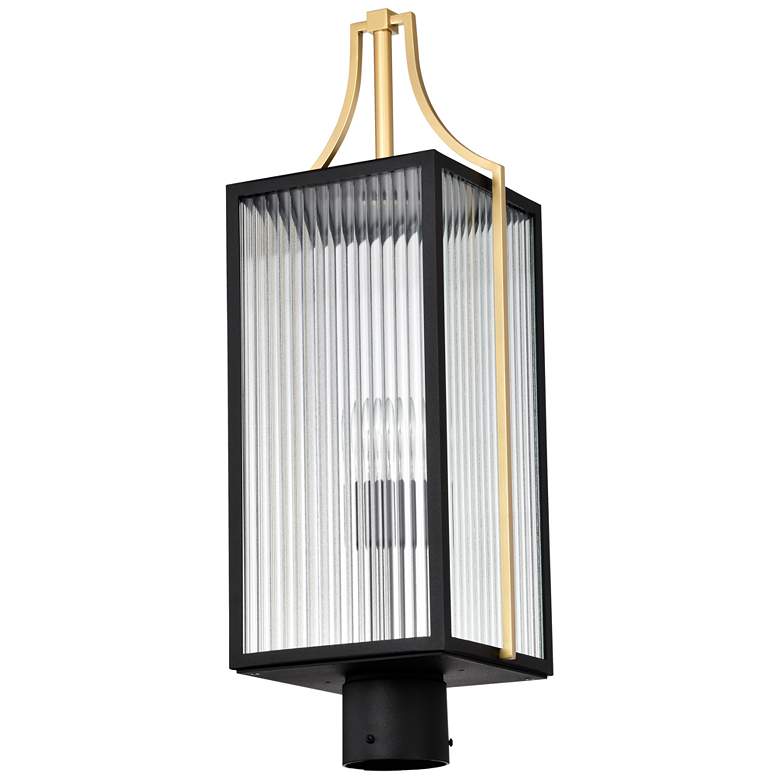Image 1 Nuvo Holden 24 1/4" High Gold and Black Outdoor Post Lantern