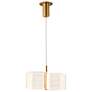 5_Nuvo Kenzo 13 1/2" Polished Anodized Bronze 2 Light LED Pendant more views