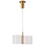 6_Nuvo Kenzo 13 1/2" Polished Anodized Bronze 2 Light LED Pendant more views