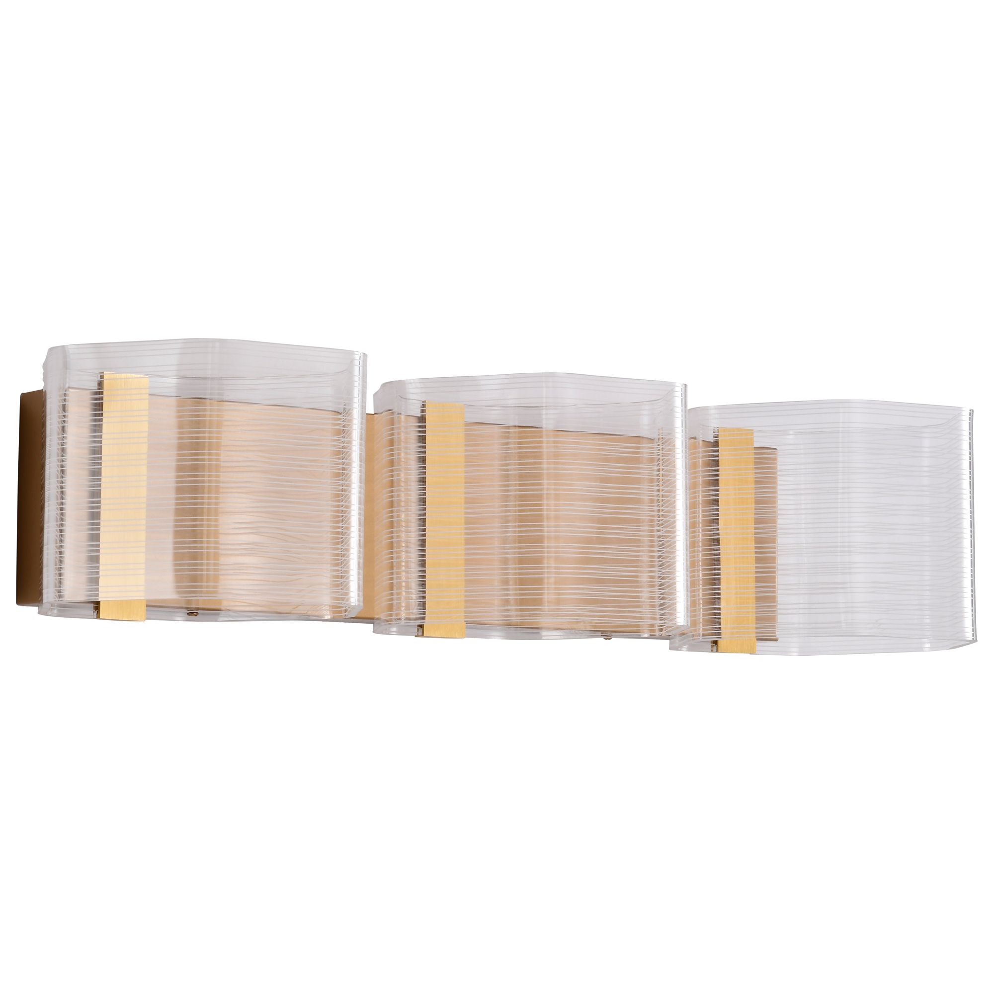 Image 2 Nuvo Kenzo 25 "Wide Polished Anodized Bronze LED 3 Light Vanity more views