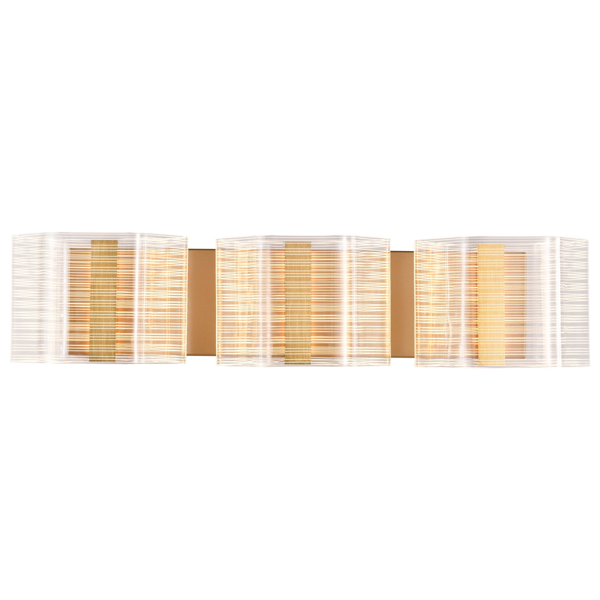 Image 6 Nuvo Kenzo 25 "Wide Polished Anodized Bronze LED 3 Light Vanity more views