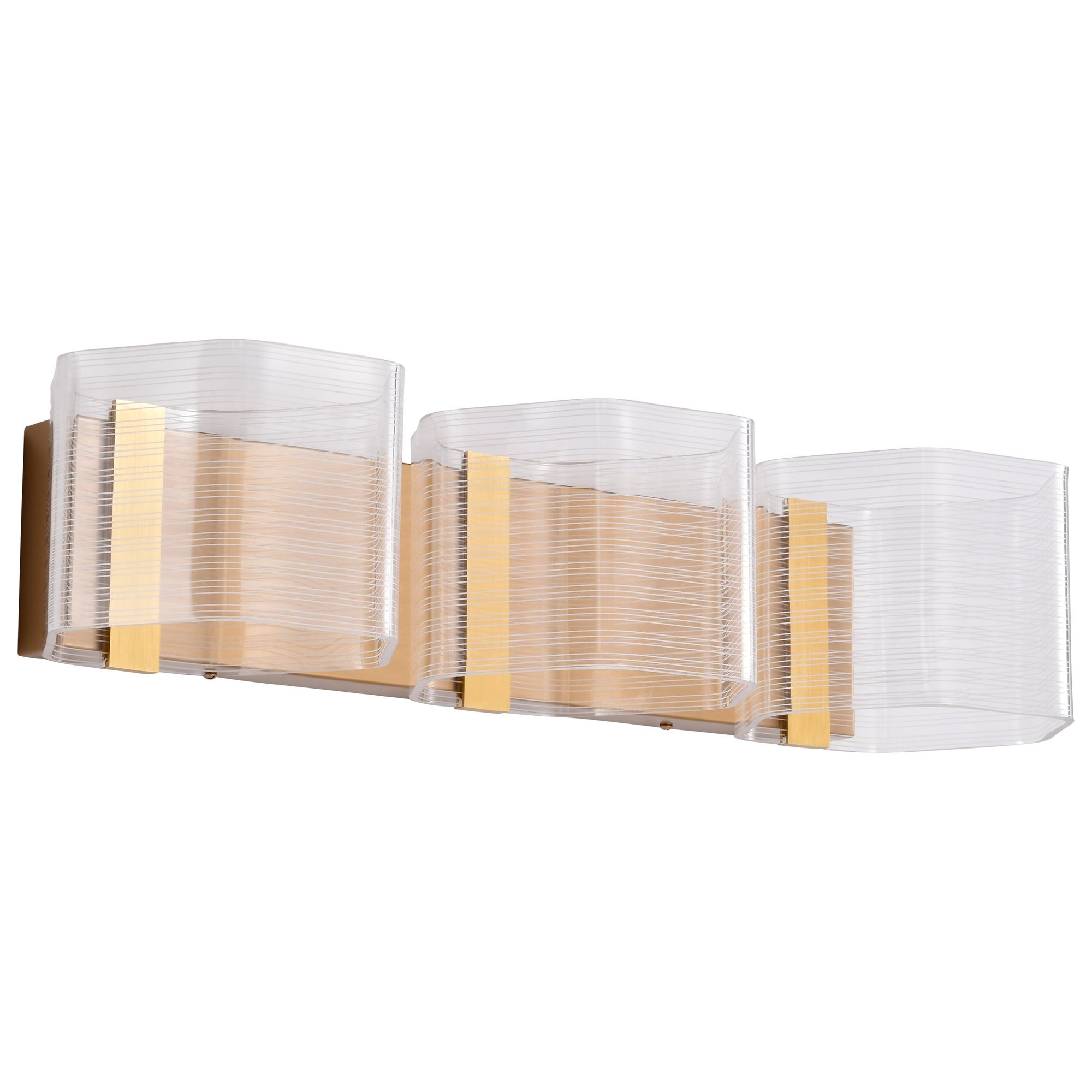 Image 3 Nuvo Kenzo 25 "Wide Polished Anodized Bronze LED 3 Light Vanity more views