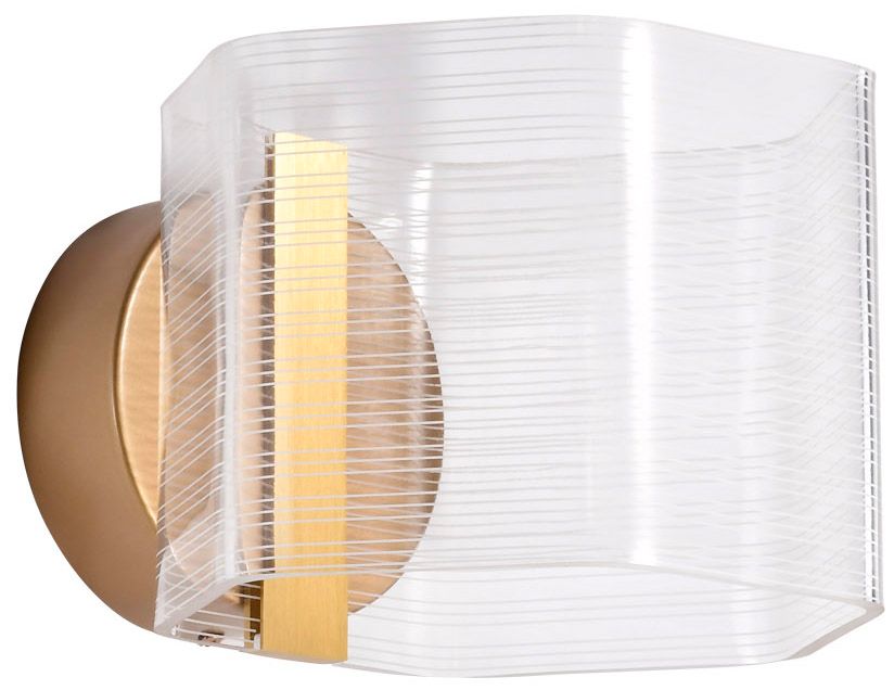 Image 2 Nuvo Kenzo 5 1/2" High Vintage Brass LED 1 Light Wall Sconce more views