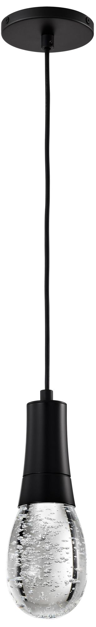 Nuvo Lacey 4" W Matte Black LED Smart Pendant - RGB/TW