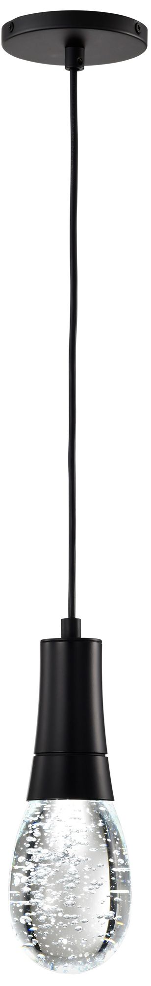 Image 6 Nuvo Lacey 4" W Matte Black LED Smart Pendant - RGB/TW more views