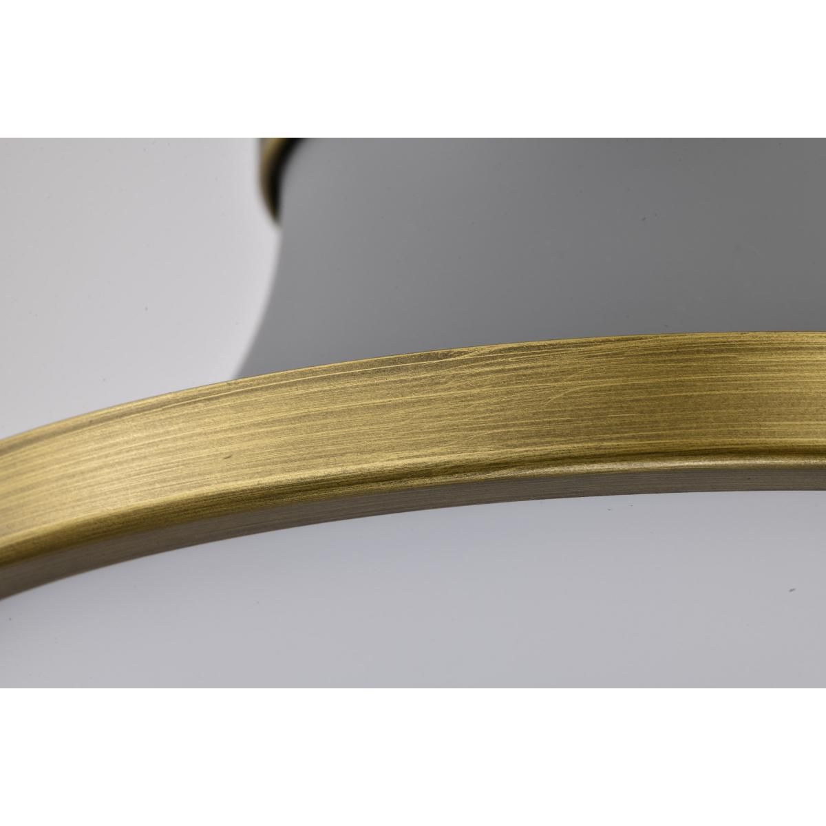 Nuvo Lafayette 14" Gray/Natural Brass 1 Light Ceiling Light