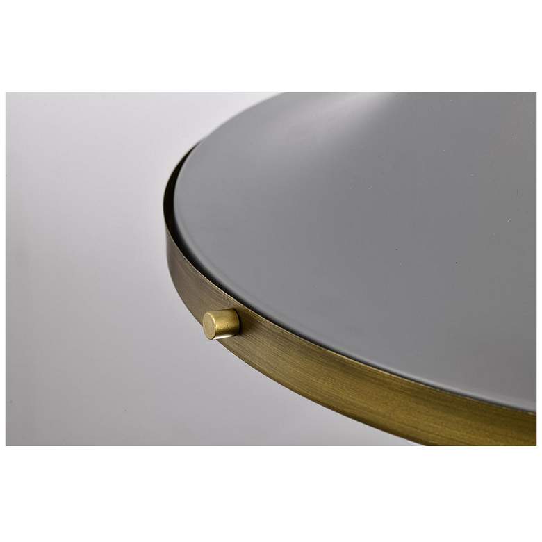 Image 6 Nuvo Lafayette 18" Gray/Natural Brass 3 Light Ceiling Light more views