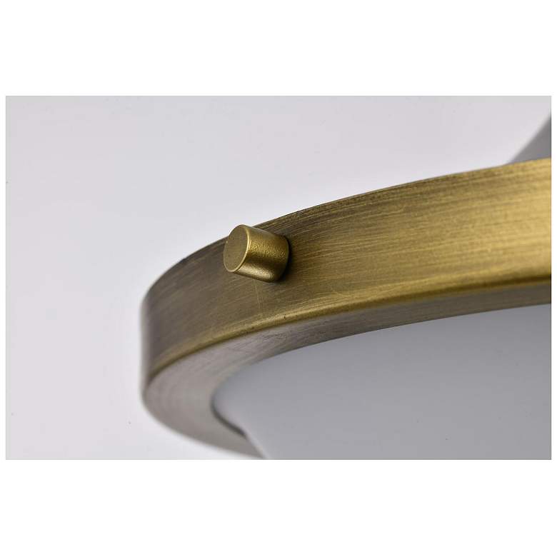 Image 7 Nuvo Lafayette 18" Gray/Natural Brass 3 Light Ceiling Light more views