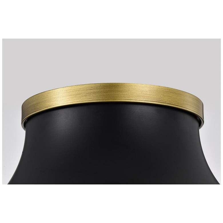 Image 6 Nuvo Lafayette 18" Matte Black/Natural Brass 3 Light Ceiling Light more views