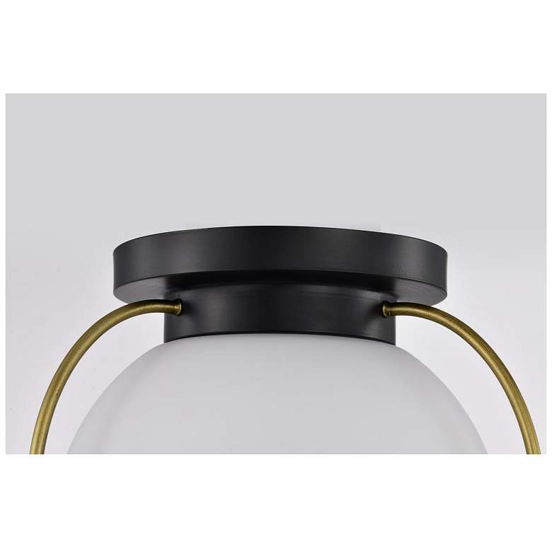 Image 6 Nuvo Lakeshore 10" Matte Black/Natural Brass 1 Light Small Ceiling Light more views
