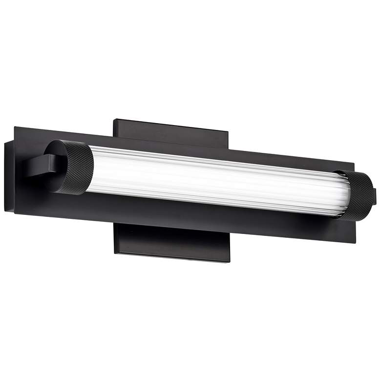 Image 1 Nuvo Larissa 14" Wide Black LED Vanity - 3000K CCT