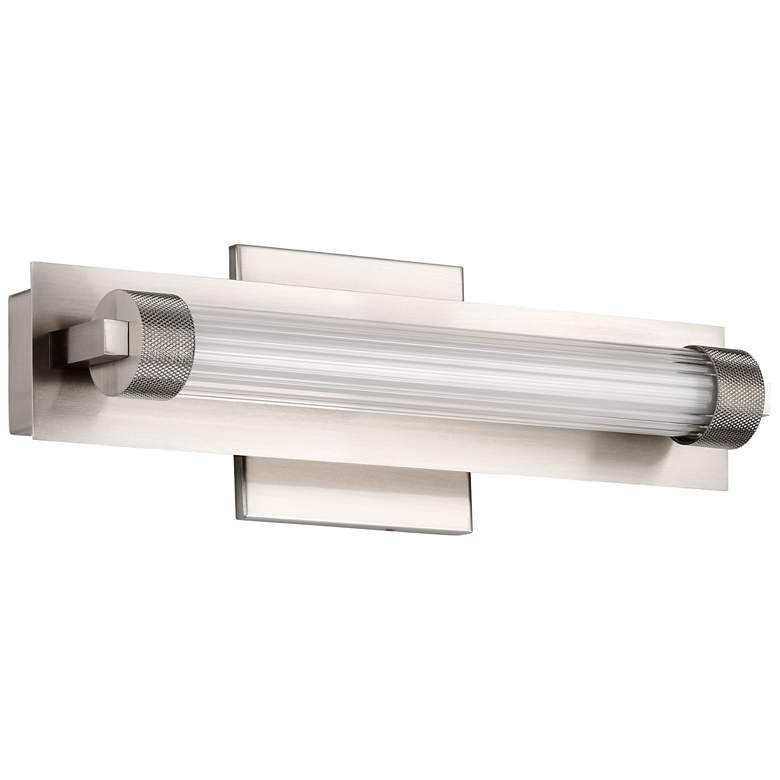 Image 1 Nuvo Larissa 14" Wide Brushed Nickel LED Vanity - 3000K CCT