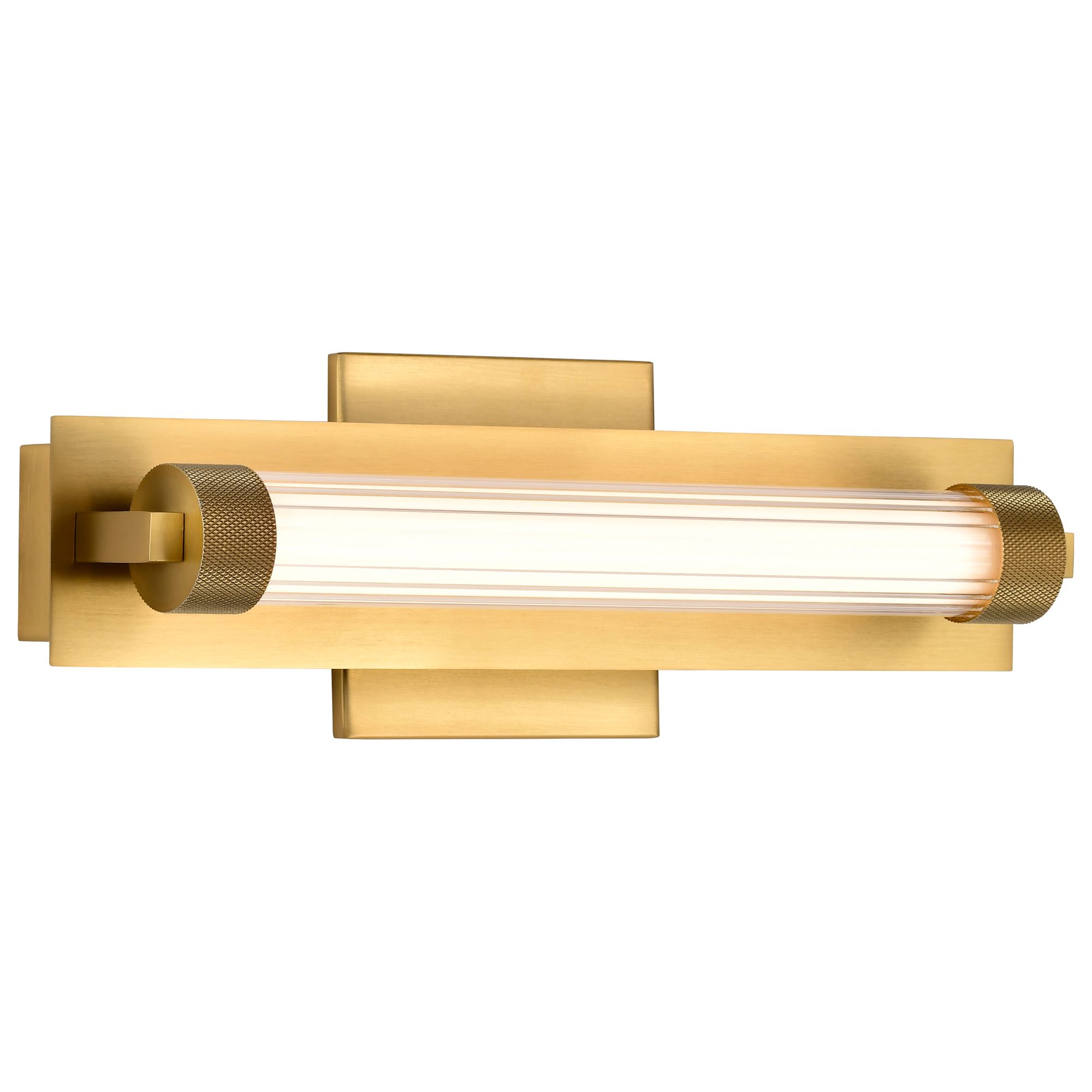 Image 4 Nuvo Larissa 14" Wide Vintage Brass LED Vanity - 3000K CCT more views