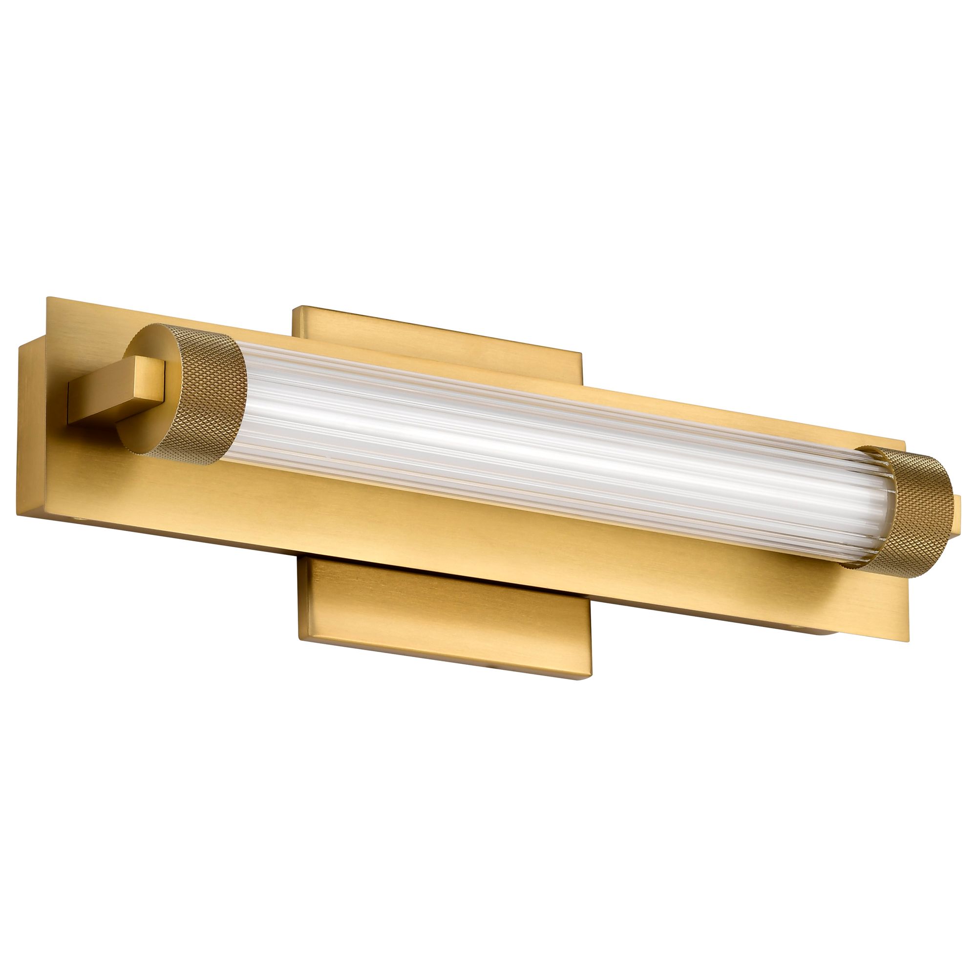 Image 5 Nuvo Larissa 14" Wide Vintage Brass LED Vanity - 3000K CCT more views