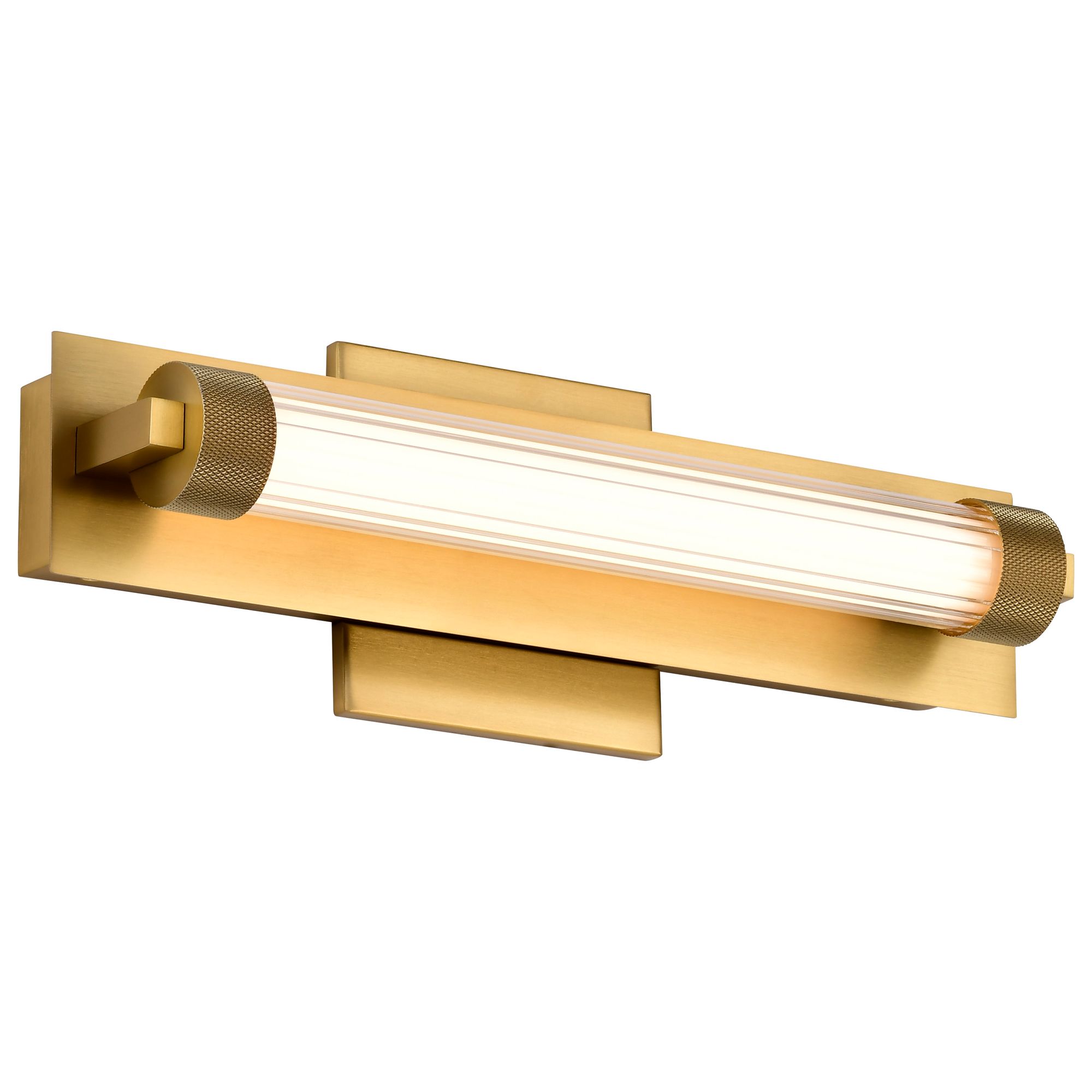 Image 6 Nuvo Larissa 14" Wide Vintage Brass LED Vanity - 3000K CCT more views