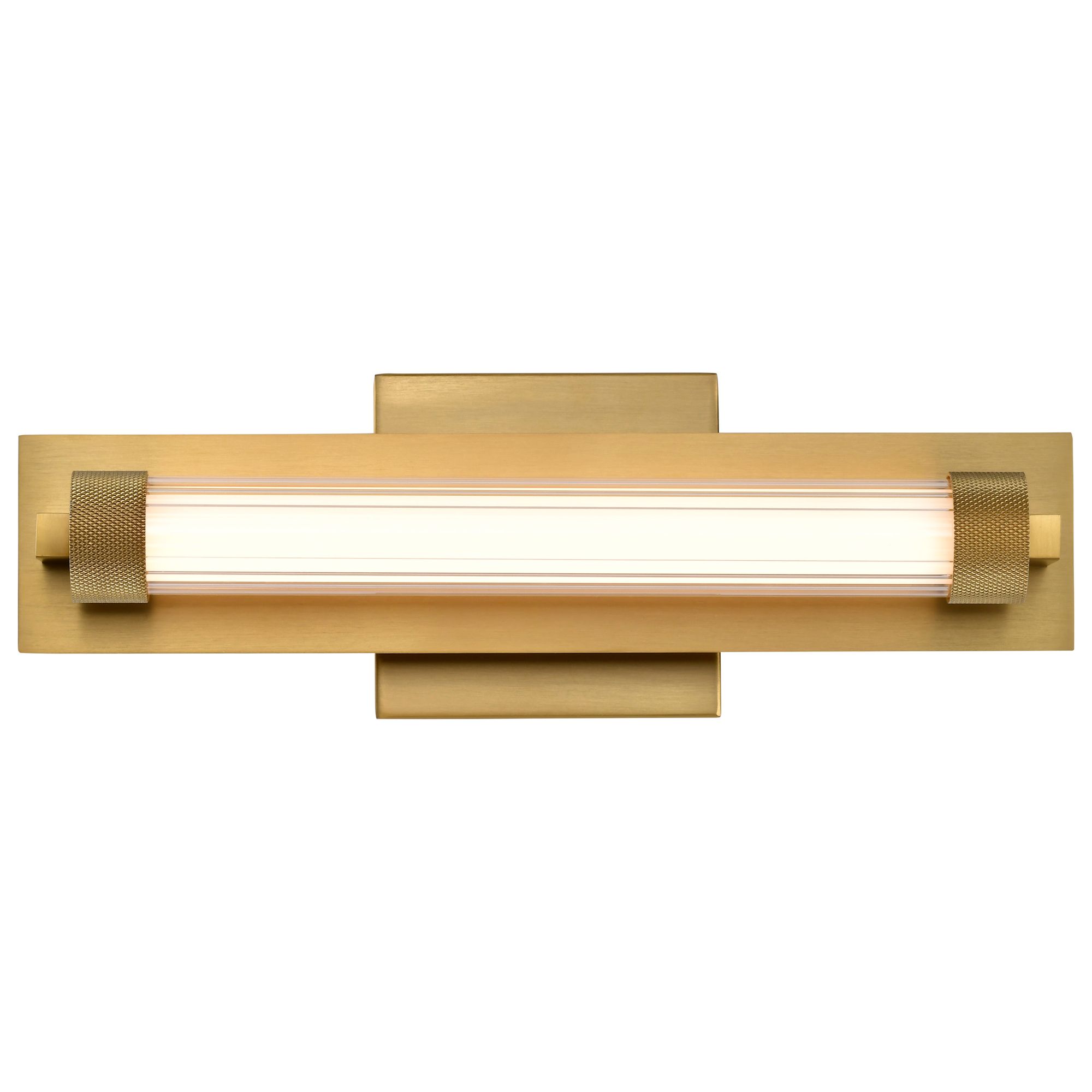 Nuvo Larissa 14" Wide Vintage Brass LED Vanity - 3000K CCT