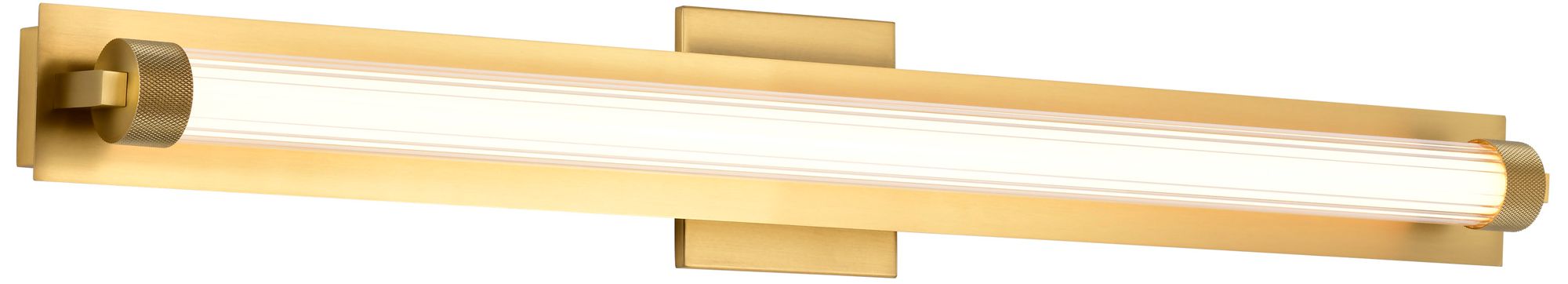 Nuvo Larissa 32" Wide Vintage Brass LED Vanity - 3000K CCT