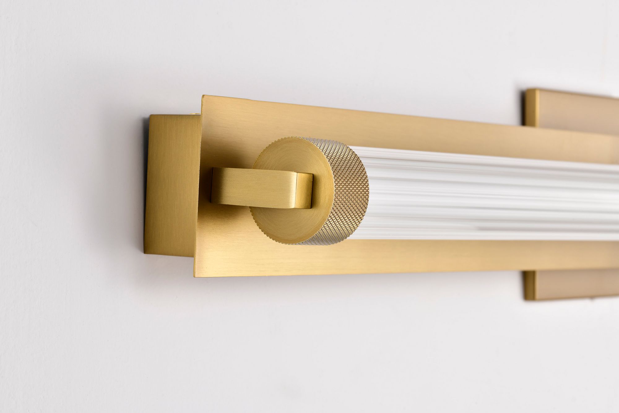 Nuvo Larissa 32" Wide Vintage Brass LED Vanity - 3000K CCT