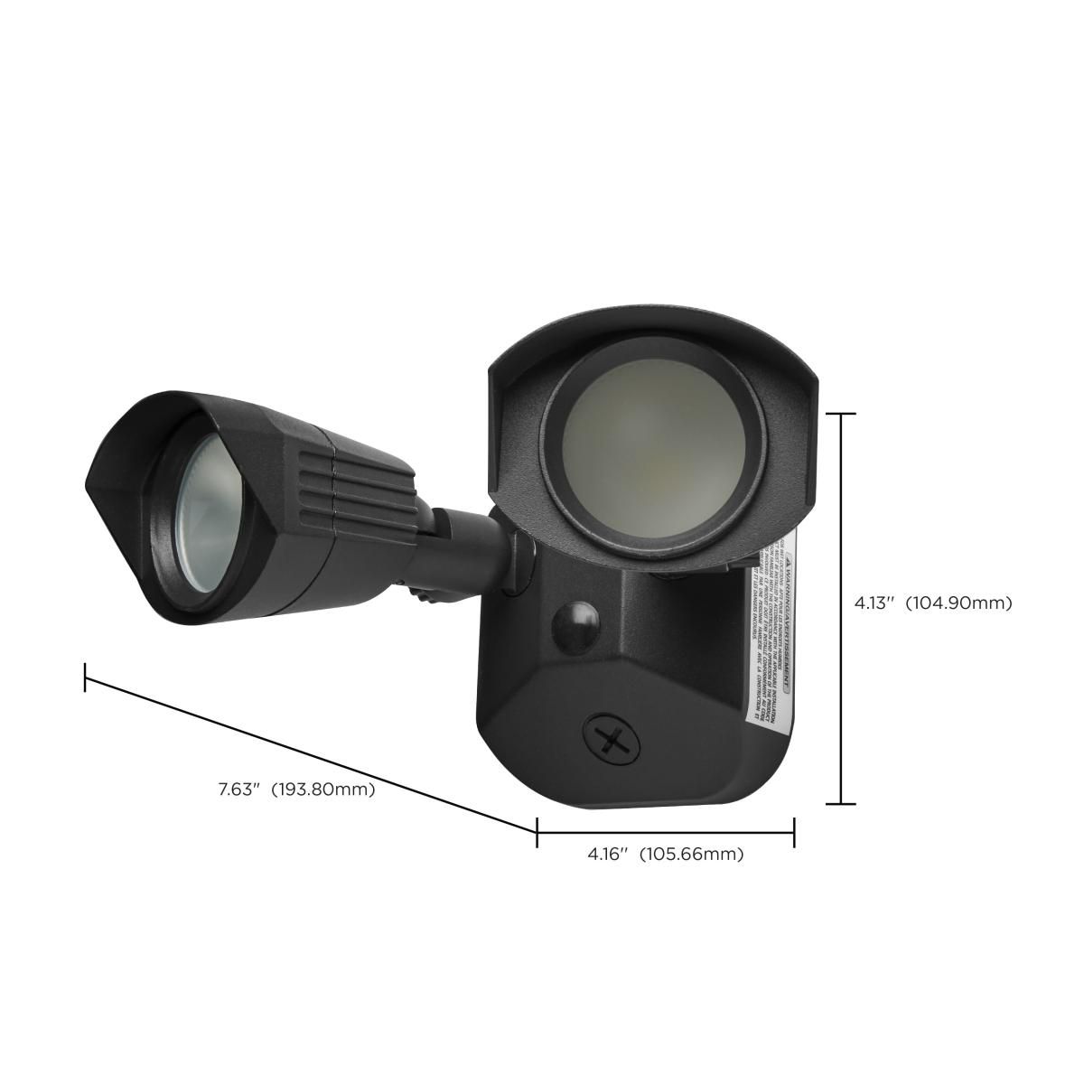 Nuvo LED Security Light - Dual Head - Black Finish - 4000K