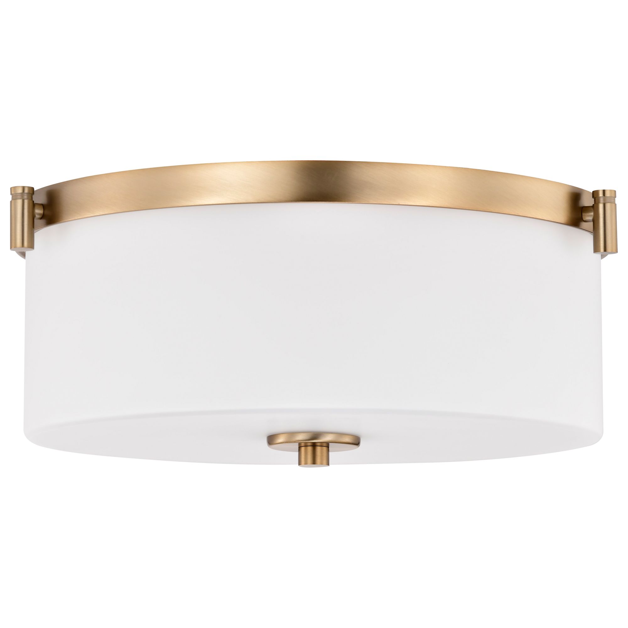 Image 3 Nuvo Liam 16 1/2" Wide Brushed Brass 3 Light Flush Mount more views