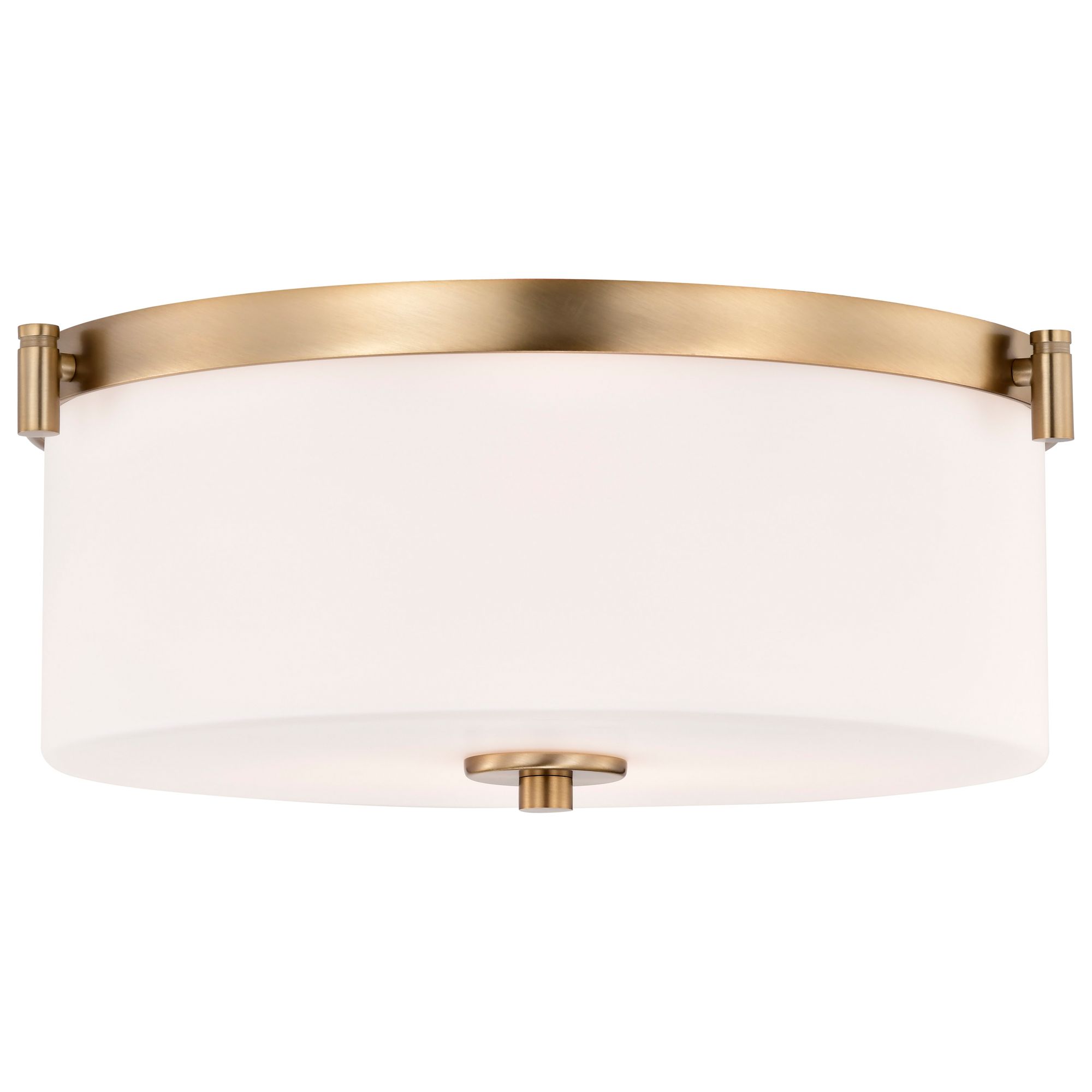 Image 4 Nuvo Liam 16 1/2" Wide Brushed Brass 3 Light Flush Mount more views