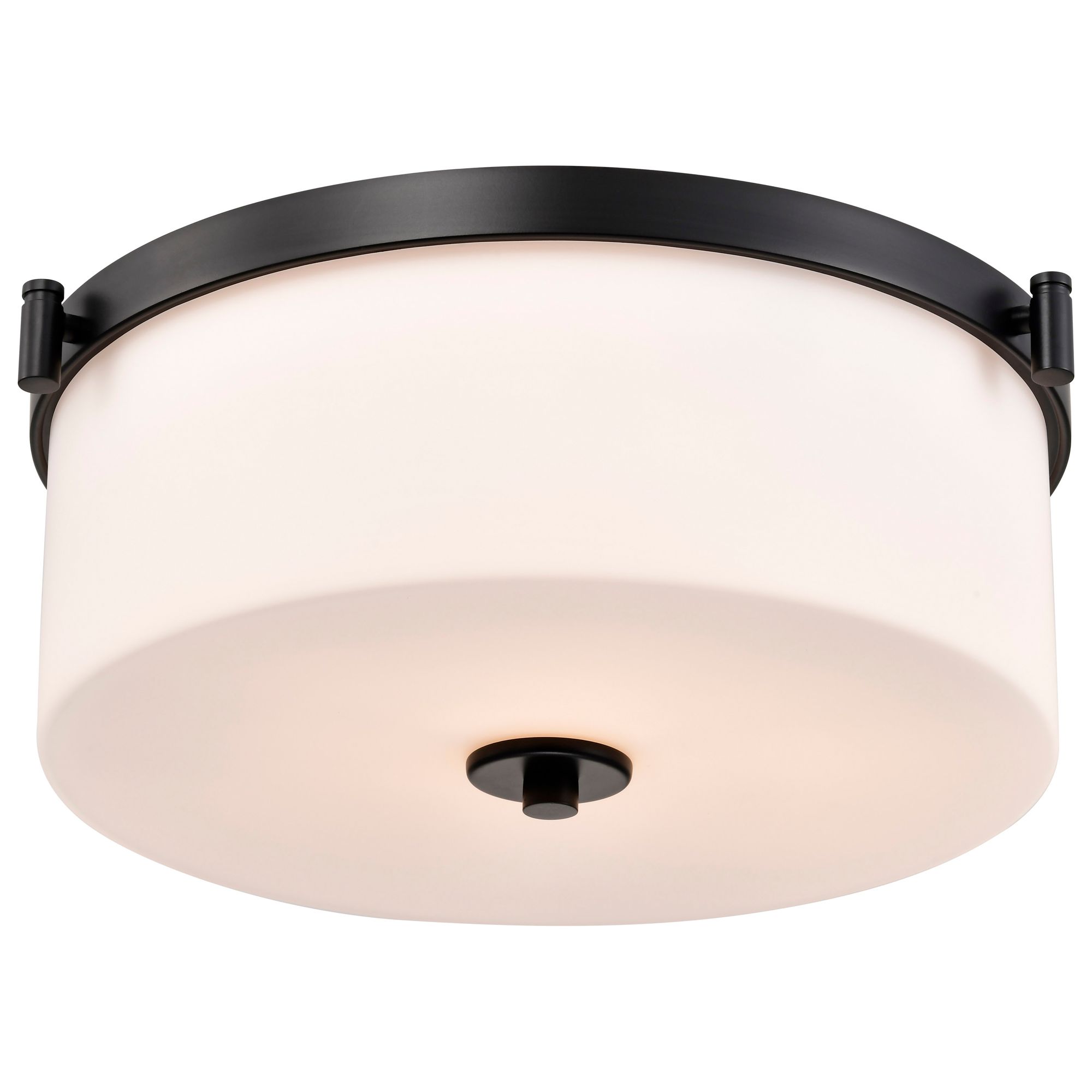 Image 2 Nuvo Liam 16 1/2" Wide Matte Black 3 Light Flush Mount more views