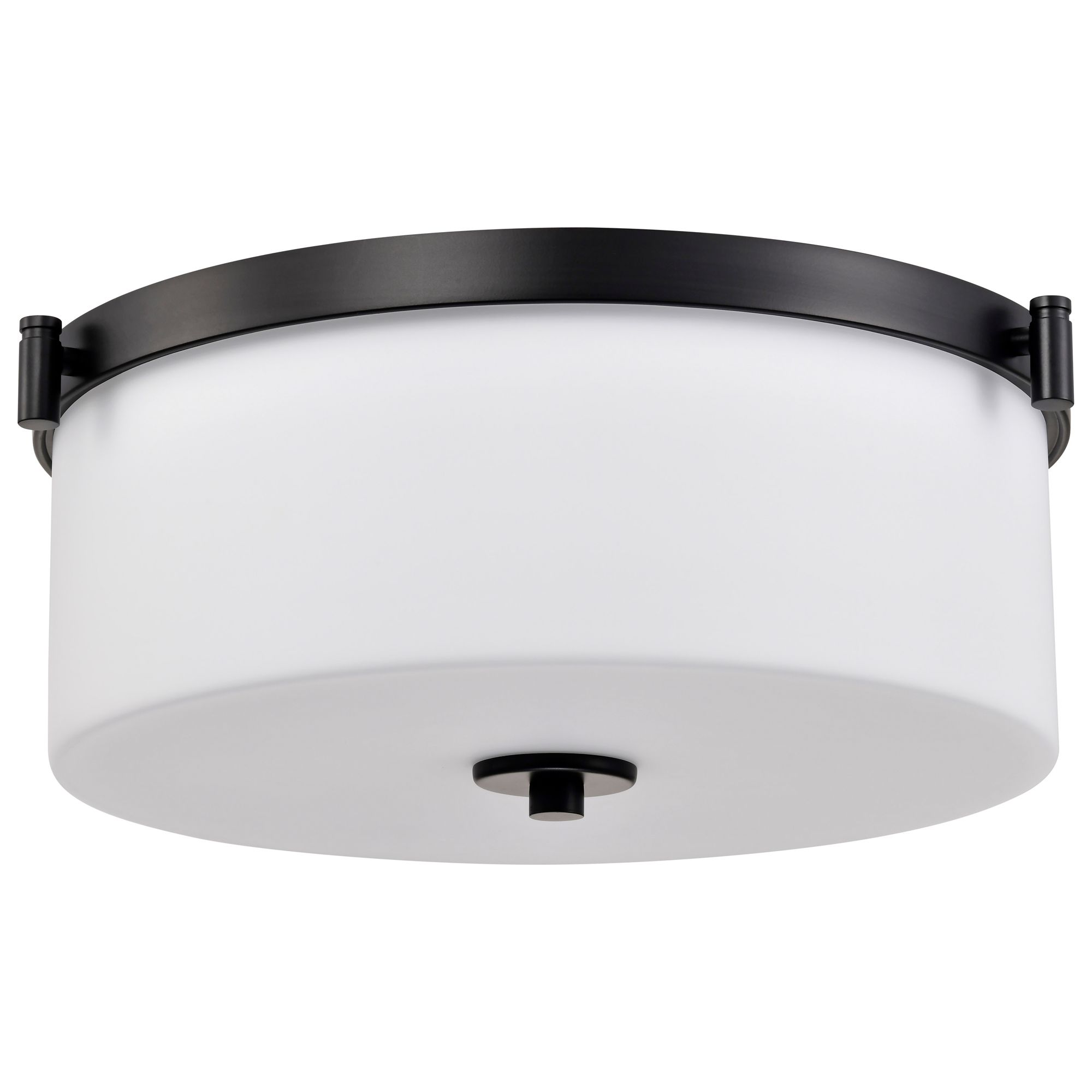 Image 3 Nuvo Liam 16 1/2" Wide Matte Black 3 Light Flush Mount more views