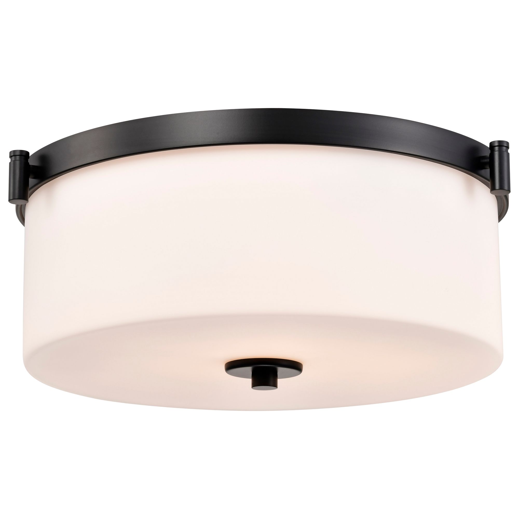 Image 4 Nuvo Liam 16 1/2" Wide Matte Black 3 Light Flush Mount more views
