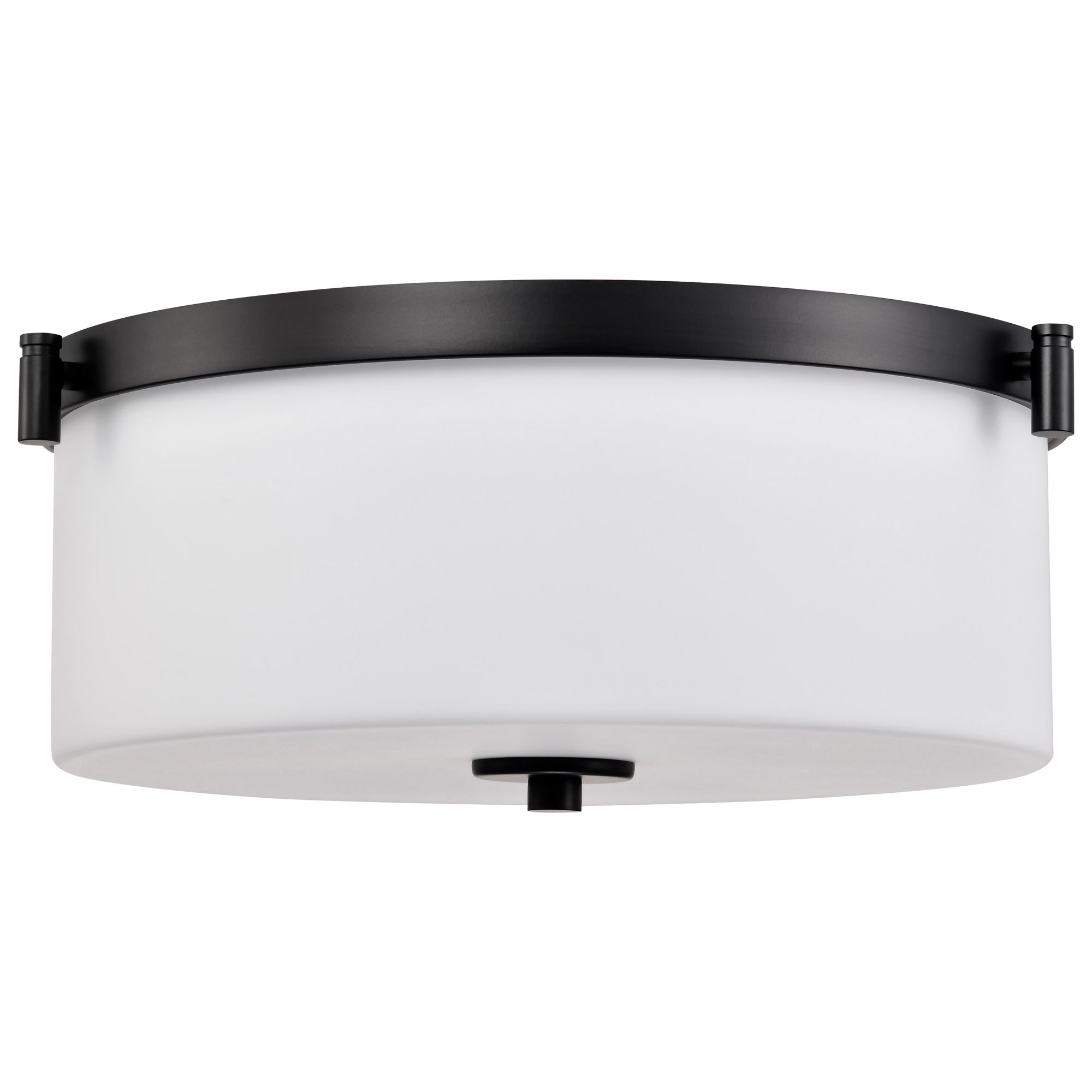 Image 5 Nuvo Liam 16 1/2" Wide Matte Black 3 Light Flush Mount more views