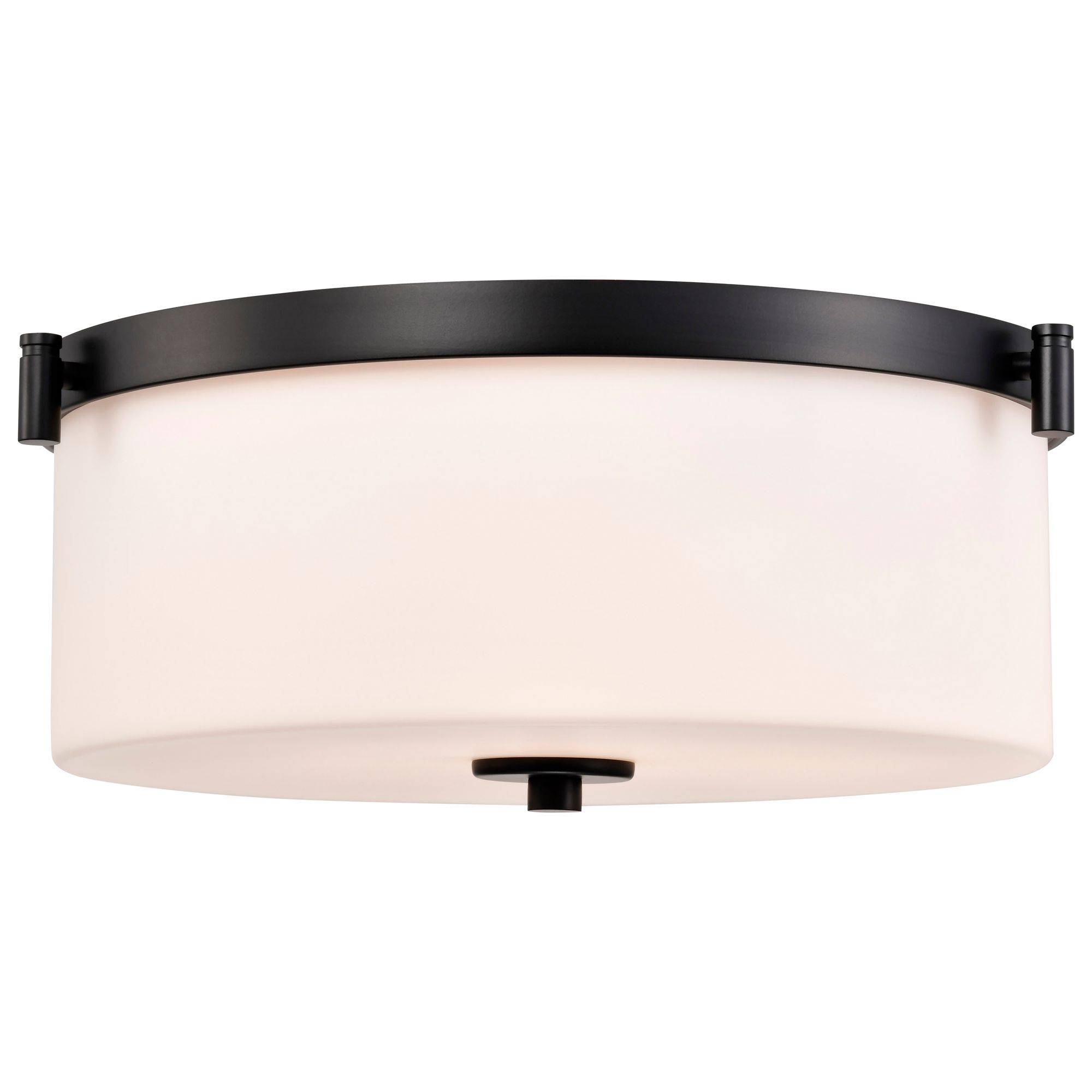 Image 6 Nuvo Liam 16 1/2" Wide Matte Black 3 Light Flush Mount more views